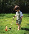 Drevená sada na kroket Woodland Indoor Croquet Set Tender Leaf Toys 2 palice s loptičkami a 6 bránok v tvare zvieratiek v plátenej taške