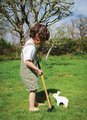 Drevená sada na kroket Woodland Indoor Croquet Set Tender Leaf Toys 2 palice s loptičkami a 6 bránok v tvare zvieratiek v plátenej taške
