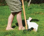 Drevená sada na kroket Woodland Indoor Croquet Set Tender Leaf Toys 2 palice s loptičkami a 6 bránok v tvare zvieratiek v plátenej taške