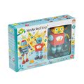 Drevené retro postavičky Robot Construction Tender Leaf Toys skladačka