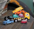 Drevené stohovateľné autíčka Stacking Cars Tender Leaf Toys 7 druhov autíčok pre rozvoj jemnej motoriky od 18 mes