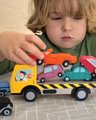 Drevené stohovateľné autíčka Stacking Cars Tender Leaf Toys 7 druhov autíčok pre rozvoj jemnej motoriky od 18 mes