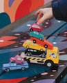 Drevené stohovateľné autíčka Stacking Cars Tender Leaf Toys 7 druhov autíčok pre rozvoj jemnej motoriky od 18 mes