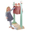 Drevený detský šatník Forest Clothes Rail Tender Leaf Toys s 3 vešiakmi a vtáčikmi