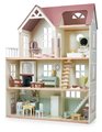 Drevený domček pre bábiky Mulberry Mansion Tender Leaf Toys 3 poschodový so 6 izbami a nábytkom
